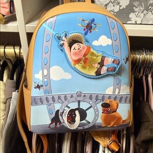 Danielle Nicole Blue and Tan Cartoon Kids Backpack